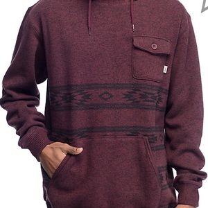 Van’s thick Subtropic Burgundy hooded pullover L